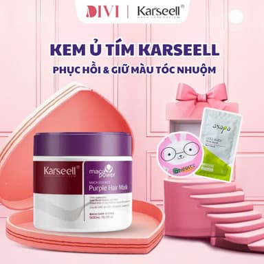 Ủ Tím KARSEELL MACCA COLLAGEN 500ML Phục hồi nuôi dưỡng và khử vàng tóc nhuộm - Mỹ phẩm Divi