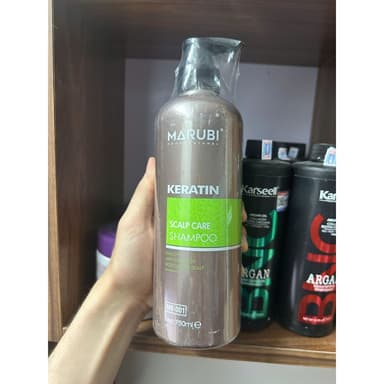 Dầu gội MARUBI KERATIN phục hồi hư tổn cho tóc bết, ngăn gàu, nuôi dưỡng tóc mềm mượt 750ml - Mỹ phẩm Divi