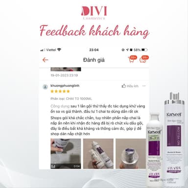  Dầu gội tím khử vàng Karseell Silver Shampoo, dầu gội khử vàng, giữ màu cho tóc nhuộm sáng, tóc tẩy 500ml - Mỹ phẩm Divi