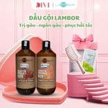 Dầu Gội Xả KERATIN LAMBOR 1000ml * 2 Sạch Gàu Ngăn Dầu Chống Gãy Rụng Phục Hồi Nang Tóc Siêu Mượt
