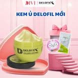 Kem dưỡng ủ tóc collagen Hấp tóc phục hồi tóc hư tổn Delofil Protein Hair Mask 500ml - Mỹ phẩm Divi