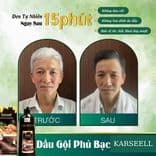 Dầu gội phủ bạc KARSEELL, phủ bạc đen tóc, nâu tóc từ lần gội đầu tiên, 100% thảo dược thiên nhiên 500ml